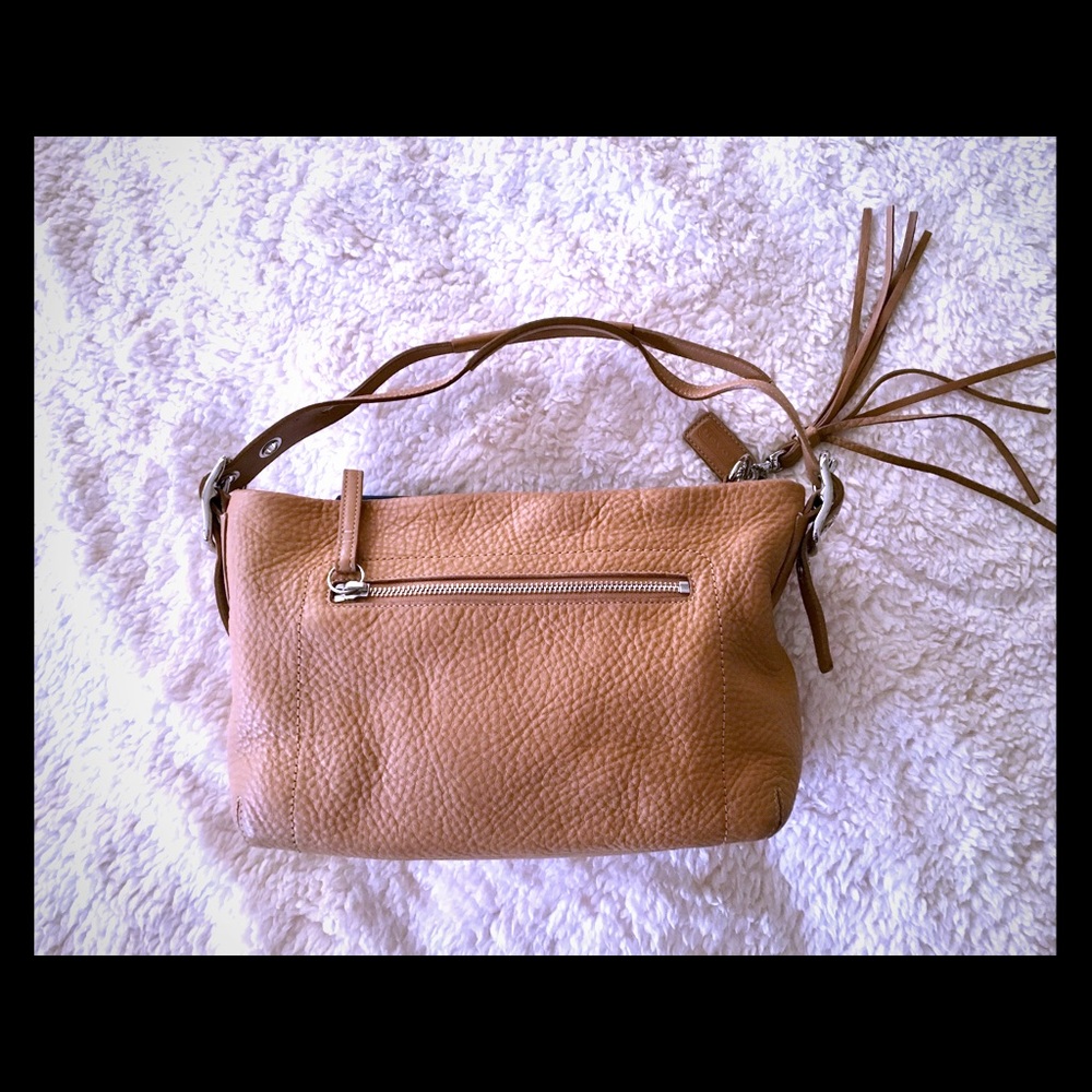 Coach Nubuck Handbag Purse In Saddle NEW, No Tags